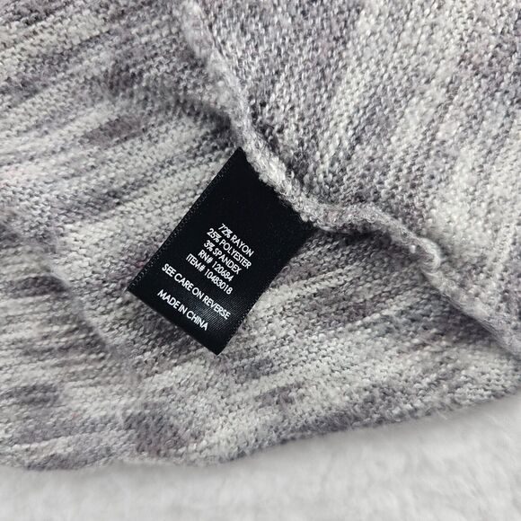 Torrid Sharkbite Duster Sweater Womens 5 Marled Gray Knit Cardigan Long Sleeve - Picture 5 of 10